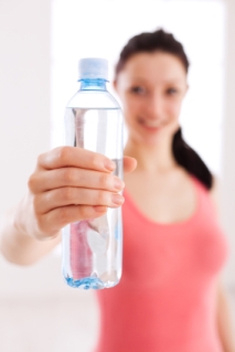 Girl Holding Bottle Water